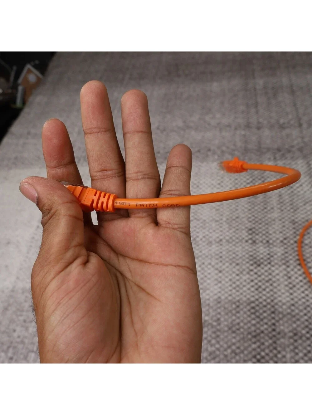 Lot of 28 Orange Cat6 Ethernet Cables 1ft 1 Foot RJ45 Patch Cord Network